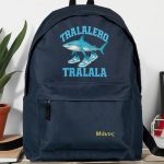 Σχολική Τσάντα για Γυμνασίο & Λύκειο, Μπλε με Σχέδιο Καρχαρία