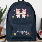 Σχολική Τσάντα για Κορίτσια Δημοτικού, Μπλε με Λαγουδάκια