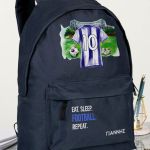 Τσάντα Σχολική για Δημοτικό, Μπλε με Γαλανόλευκη Φανέλα