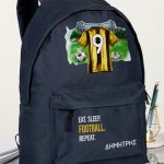 Τσάντα Σχολική για Δημοτικό, Μπλε με Κιτρινόμαυρη Φανέλα