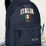 Σχολική Τσάντα για Γυμνασίο & Λύκειο, Μπλε με Σχέδιο ITALIA