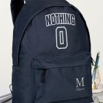 Σχολική Τσάντα για Γυμνασίο & Λύκειο, Μπλε με Σχέδιο Nothing