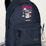 Σχολική Τσάντα για Γυμνασίο & Λύκειο, Μπλε με Retro Games