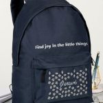 Τσάντα Σχολική για Δημοτικό & Γυμνάσιο, Μπλε με Μαργαρίτες