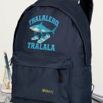 Σχολική Τσάντα για Γυμνασίο & Λύκειο, Μπλε με Σχέδιο Καρχαρία