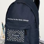 Τσάντα Σχολική για Δημοτικό & Γυμνάσιο, Μπλε με Μαργαρίτες