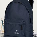 Τσάντα Σχολική Μπλε για Κορίτσια με Όνομα & Μονόγραμμα