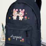 Σχολική Τσάντα για Κορίτσια Δημοτικού, Μπλε με Λαγουδάκια