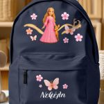 Σχολική Τσάντα για Παιδιά Δημοτικού, Μπλε με Πριγκίπισσα