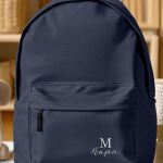 Τσάντα Σχολική Μπλε για Κορίτσια με Όνομα & Μονόγραμμα