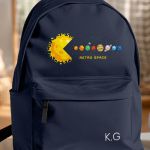 Σχολική Τσάντα για Γυμνασίο & Λύκειο, Μπλε με Σχέδιο Space