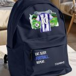 Τσάντα Σχολική για Δημοτικό, Μπλε με Γαλανόλευκη Φανέλα