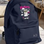 Σχολική Τσάντα για Γυμνασίο & Λύκειο, Μπλε με Retro Games