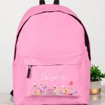 Σχολική Τσάντα για Γυμνάσιο & Λύκειο, Ροζ με Λουλούδια