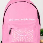 Τσάντα Σχολική για Δημοτικό & Γυμνάσιο, Ροζ με Μαργαρίτες