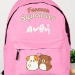 Τσάντα Σχολική για Δημοτικό & Γυμνάσιο, Ροζ με Κουτάβια