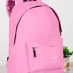 Τσάντα Σχολική Ροζ για Κορίτσια με Όνομα & Μονόγραμμα