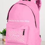 Τσάντα Σχολική για Δημοτικό & Γυμνάσιο, Ροζ με Μαργαρίτες