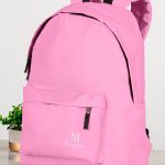 Τσάντα Σχολική Ροζ για Κορίτσια με Όνομα & Μονόγραμμα