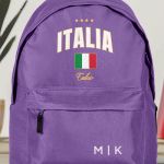 Σχολική Τσάντα για Γυμνασίο & Λύκειο, Μωβ με Σχέδιο ITALIA
