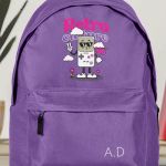 Σχολική Τσάντα για Γυμνασίο & Λύκειο, Μωβ με Retro Games