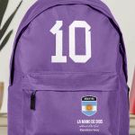 Σχολική Τσάντα για Γυμνασίο & Λύκειο, Μωβ με Σχέδιο Αργεντινή