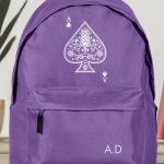 Σχολική Τσάντα για Γυμνασίο & Λύκειο, Μωβ Ace of Spades