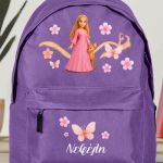 Σχολική Τσάντα για Παιδιά Δημοτικού, Μωβ με Πριγκίπισσα