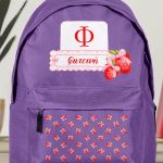 Σχολική Τσάντα για Παιδιά Δημοτικού, Μωβ με Φράουλες