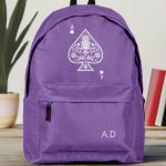 Σχολική Τσάντα για Γυμνασίο & Λύκειο, Μωβ Ace of Spades