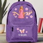 Σχολική Τσάντα για Παιδιά Δημοτικού, Μωβ με Πριγκίπισσα