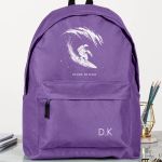 Σχολική Τσάντα για Γυμνασίο & Λύκειο, Μωβ με Σχέδιο Surfing