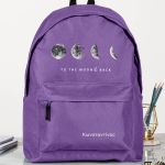 Σχολική Τσάντα για Γυμνασίο & Λύκειο, Μωβ Moon & Back