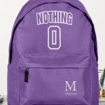 Σχολική Τσάντα για Γυμνασίο & Λύκειο, Μωβ με Σχέδιο Nothing