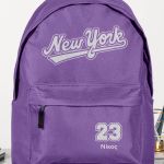 Σχολική Τσάντα για Γυμνασίο & Λύκειο, Μωβ με Σχέδιο New York