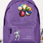 Σχολική Τσάντα για Γυμνασίο & Λύκειο, Μωβ με Σχέδιο Balloons