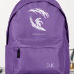 Σχολική Τσάντα για Γυμνασίο & Λύκειο, Μωβ με Σχέδιο Surfing