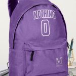 Σχολική Τσάντα για Γυμνασίο & Λύκειο, Μωβ με Σχέδιο Nothing