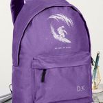 Σχολική Τσάντα για Γυμνασίο & Λύκειο, Μωβ με Σχέδιο Surfing