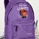 Σχολική Τσάντα για Γυμνασίο & Λύκειο, Μωβ Test Your Limits