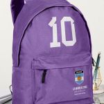 Σχολική Τσάντα για Γυμνασίο & Λύκειο, Μωβ με Σχέδιο Αργεντινή