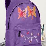 Σχολική Τσάντα για Κορίτσια Δημοτικού, Μωβ με Πεταλούδες