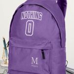 Σχολική Τσάντα για Γυμνασίο & Λύκειο, Μωβ με Σχέδιο Nothing