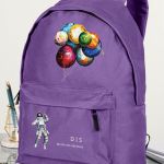 Σχολική Τσάντα για Γυμνασίο & Λύκειο, Μωβ με Σχέδιο Balloons