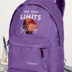 Σχολική Τσάντα για Γυμνασίο & Λύκειο, Μωβ Test Your Limits