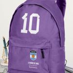 Σχολική Τσάντα για Γυμνασίο & Λύκειο, Μωβ με Σχέδιο Αργεντινή