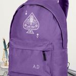 Σχολική Τσάντα για Γυμνασίο & Λύκειο, Μωβ Ace of Spades