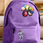 Σχολική Τσάντα για Γυμνασίο & Λύκειο, Μωβ με Σχέδιο Balloons