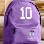 Σχολική Τσάντα για Γυμνασίο & Λύκειο, Μωβ με Σχέδιο Αργεντινή