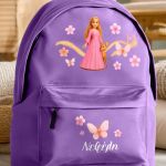 Σχολική Τσάντα για Παιδιά Δημοτικού, Μωβ με Πριγκίπισσα